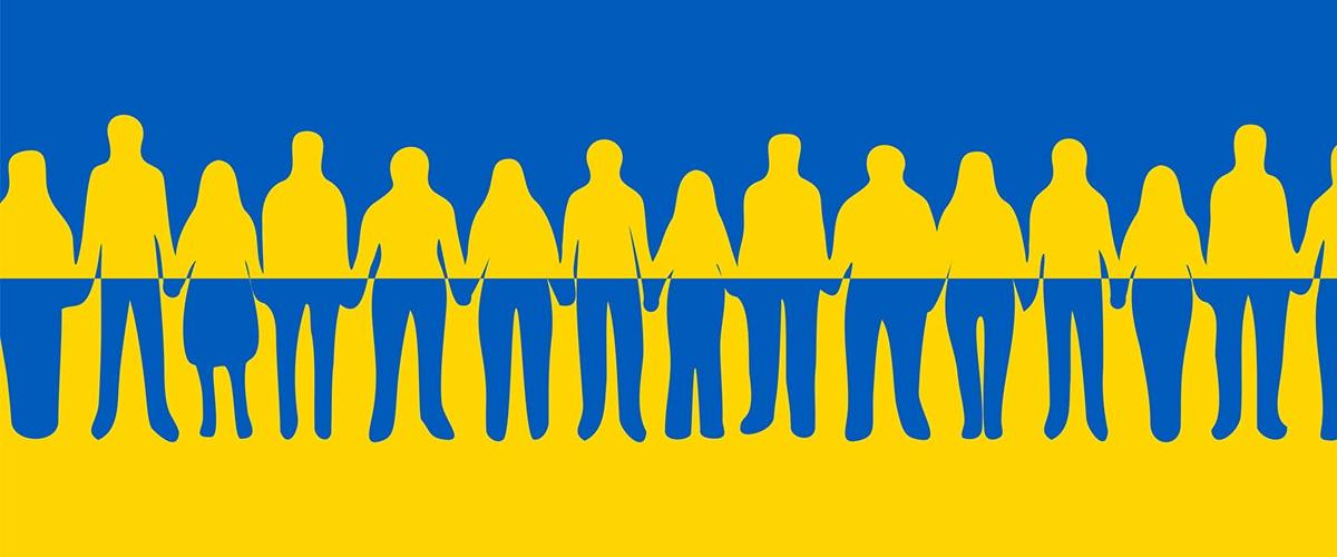 Flash Mob with Ukrainian flag ðŸ‡ºðŸ‡¦